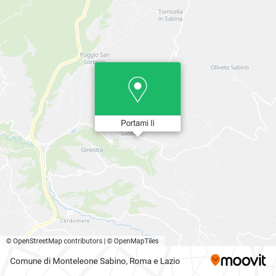 Mappa Comune di Monteleone Sabino