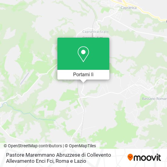 Mappa Pastore Maremmano Abruzzese di Collevento Allevamento Enci Fci