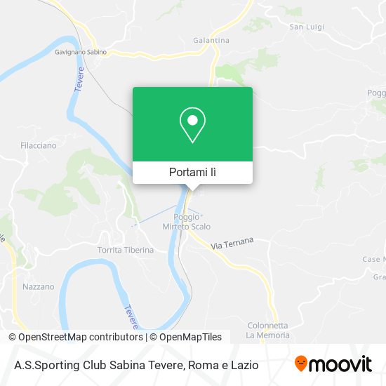 Mappa A.S.Sporting Club Sabina Tevere