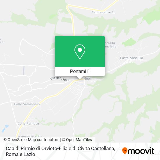 Mappa Caa di Rirmio di Orvieto-Filiale di Civita Castellana