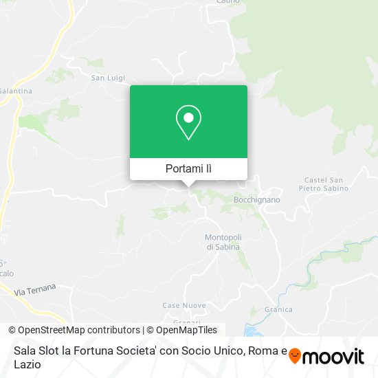 Mappa Sala Slot la Fortuna Societa' con Socio Unico