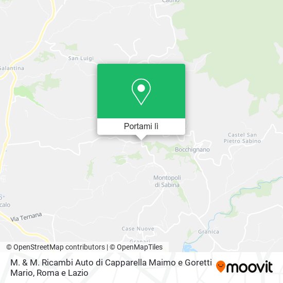 Mappa M. & M. Ricambi Auto di Capparella Maimo e Goretti Mario
