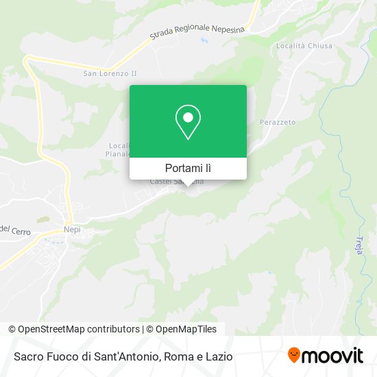 Mappa Sacro Fuoco di Sant'Antonio