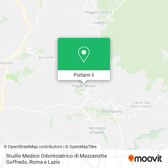 Mappa Studio Medico Odontoiatrico di Mezzanotte Goffredo