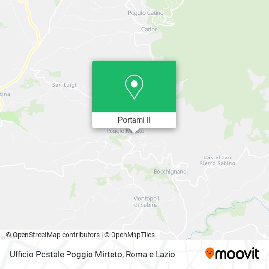 Mappa Ufficio Postale Poggio Mirteto