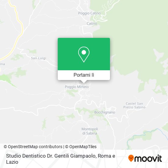 Mappa Studio Dentistico Dr. Gentili Giampaolo