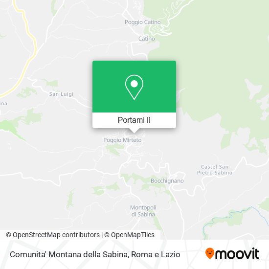 Mappa Comunita' Montana della Sabina