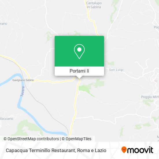 Mappa Capacqua Terminillo Restaurant