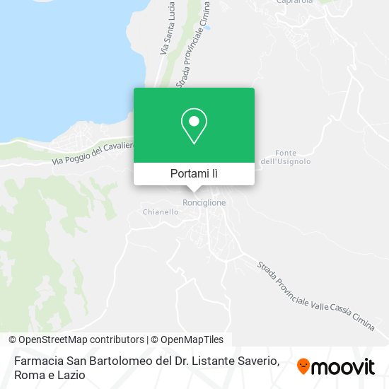 Mappa Farmacia San Bartolomeo del Dr. Listante Saverio