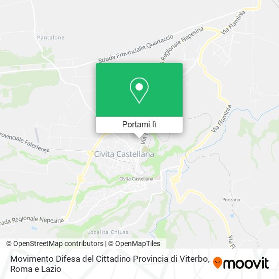 Mappa Movimento Difesa del Cittadino Provincia di Viterbo