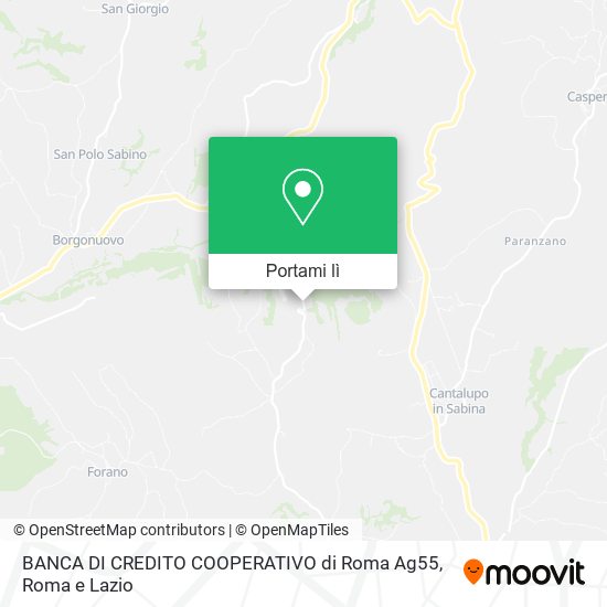 Mappa BANCA DI CREDITO COOPERATIVO di Roma Ag55