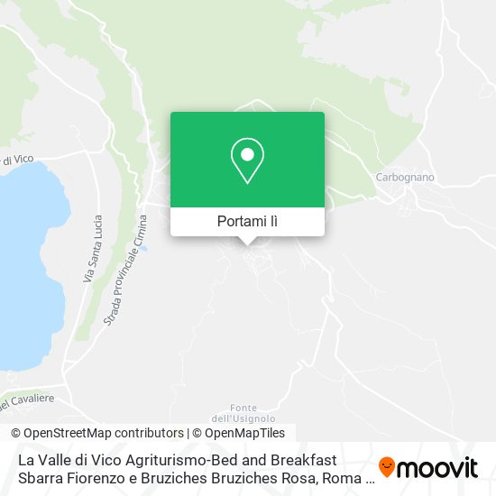Mappa La Valle di Vico Agriturismo-Bed and Breakfast Sbarra Fiorenzo e Bruziches Bruziches Rosa