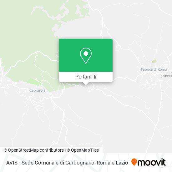 Mappa AVIS - Sede Comunale di Carbognano