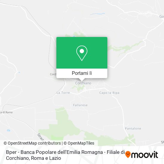 Mappa Bper - Banca Popolare dell'Emilia Romagna - Filiale di Corchiano