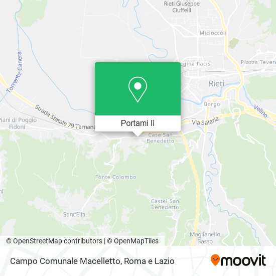 Mappa Campo Comunale Macelletto