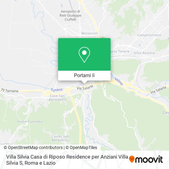 Mappa Villa Silvia Casa di Riposo Residence per Anziani Villa Silvia S