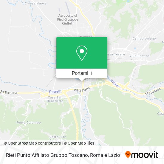 Mappa Rieti Punto Affiliato Gruppo Toscano