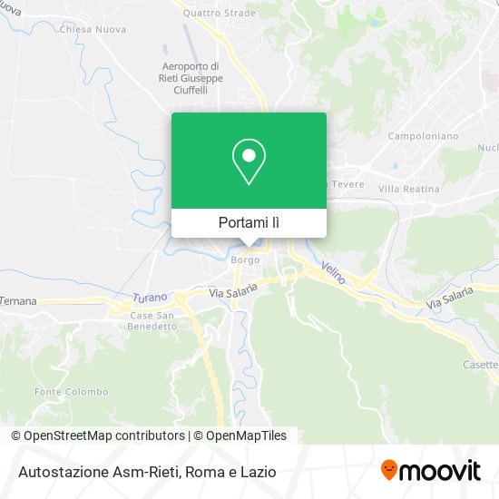 Mappa Autostazione Asm-Rieti