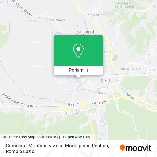 Mappa Comunita' Montana V Zona Montepiano Reatino