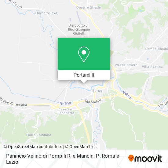 Mappa Panificio Velino di Pompili R. e Mancini P.