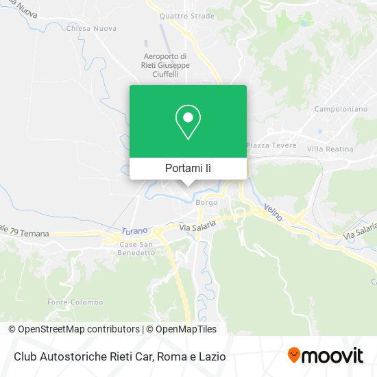 Mappa Club Autostoriche Rieti Car