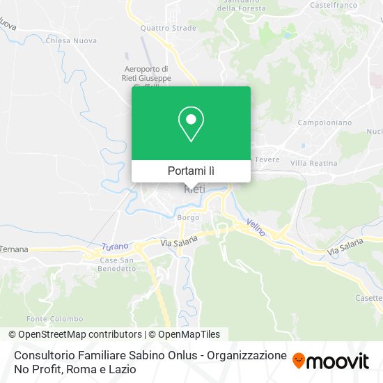 Mappa Consultorio Familiare Sabino Onlus - Organizzazione No Profit