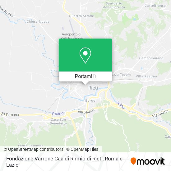 Mappa Fondazione Varrone Caa di Rirmio di Rieti