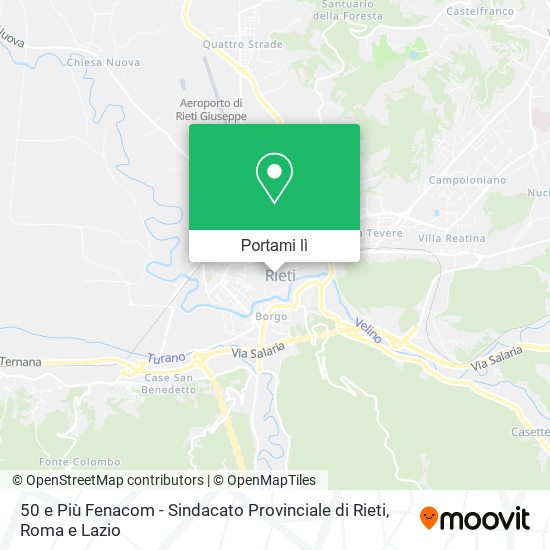 Mappa 50 e Più Fenacom - Sindacato Provinciale di Rieti