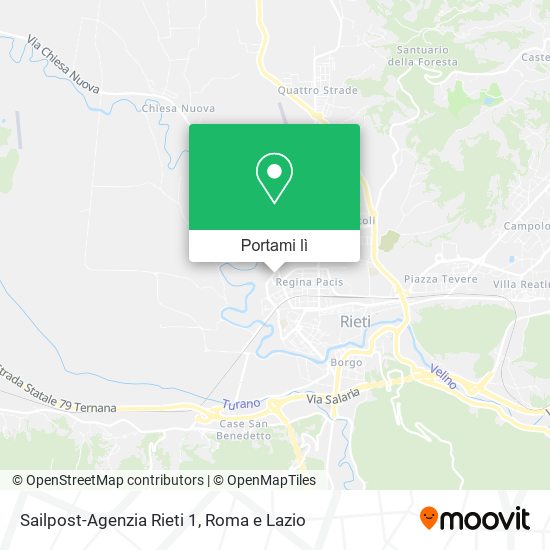 Mappa Sailpost-Agenzia Rieti 1