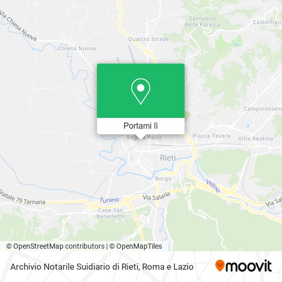 Mappa Archivio Notarile Suidiario di Rieti