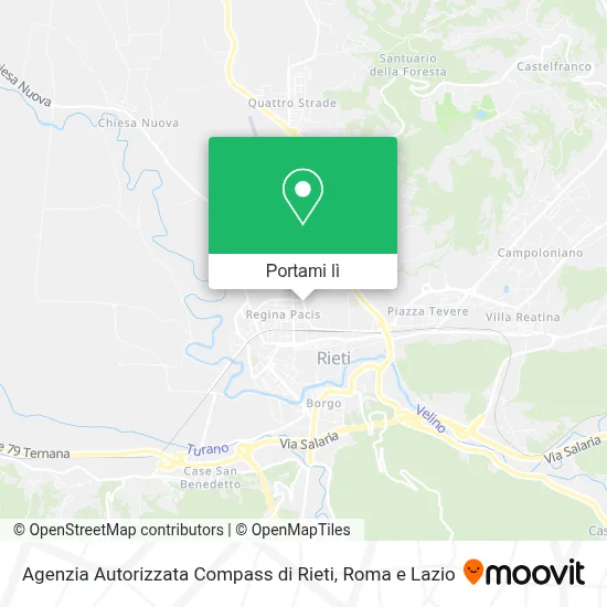 Mappa Agenzia Autorizzata Compass di Rieti