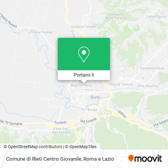 Mappa Comune di Rieti Centro Giovanile