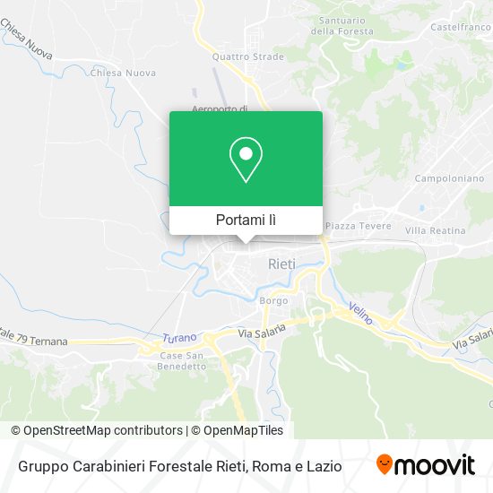 Mappa Gruppo Carabinieri Forestale Rieti