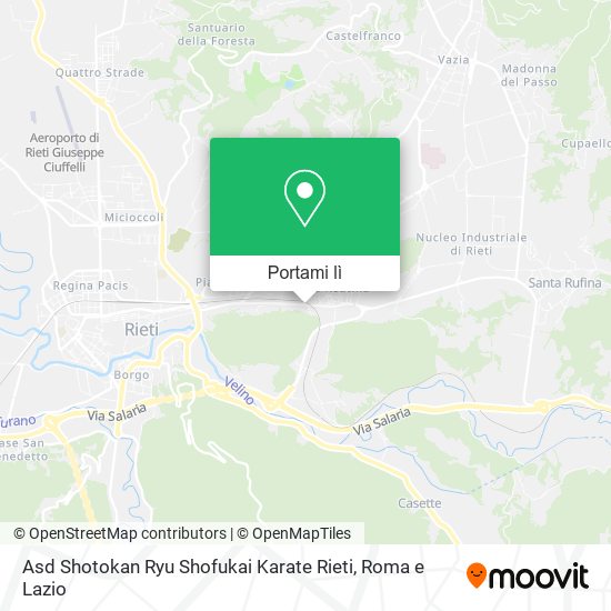 Mappa Asd Shotokan Ryu Shofukai Karate Rieti