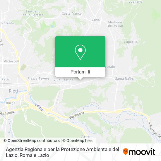 Mappa Agenzia Regionale per la Protezione Ambientale del Lazio