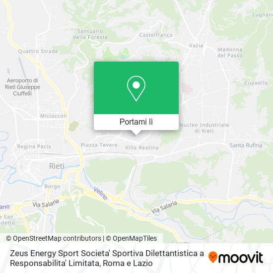 Mappa Zeus Energy Sport Societa' Sportiva Dilettantistica a Responsabilita' Limitata