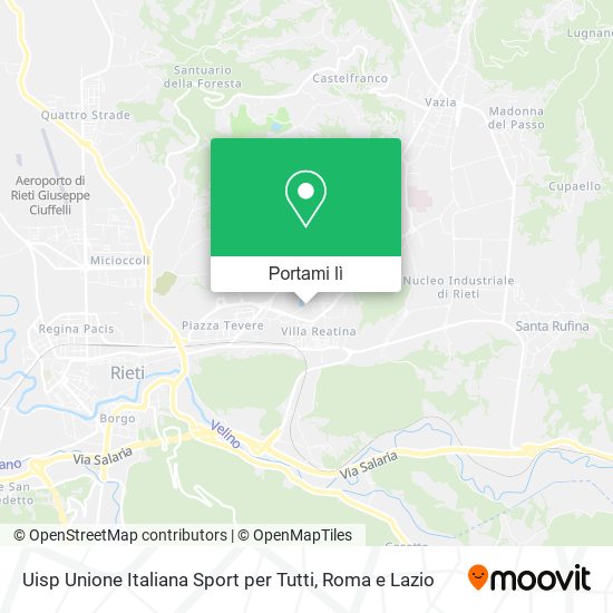 Mappa Uisp Unione Italiana Sport per Tutti