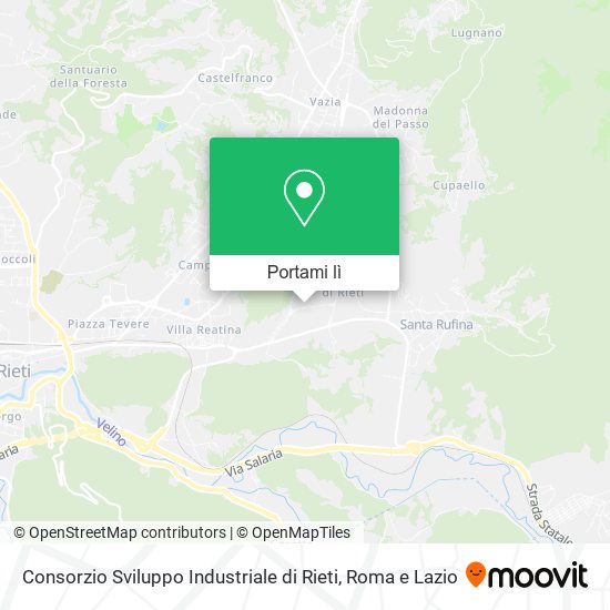 Mappa Consorzio Sviluppo Industriale di Rieti
