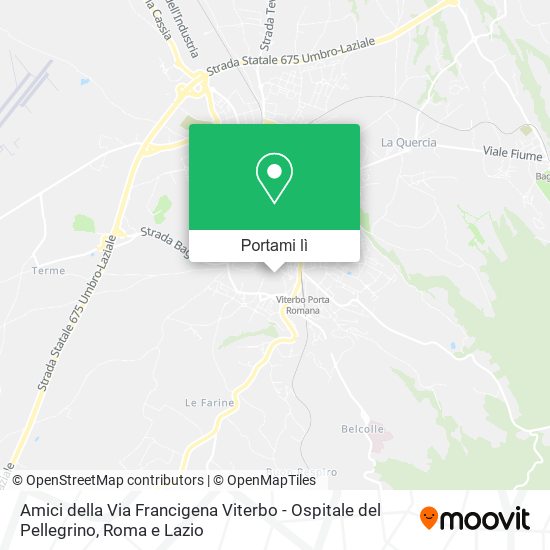 Mappa Amici della Via Francigena Viterbo - Ospitale del Pellegrino