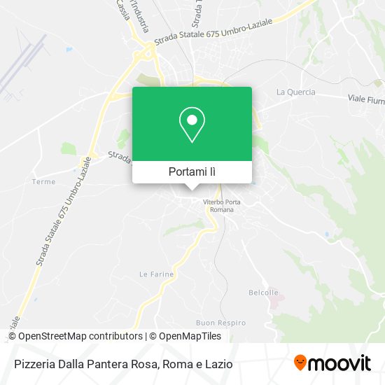 Mappa Pizzeria Dalla Pantera Rosa