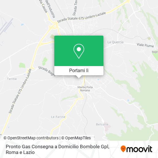 Mappa Pronto Gas Consegna a Domicilio Bombole Gpl