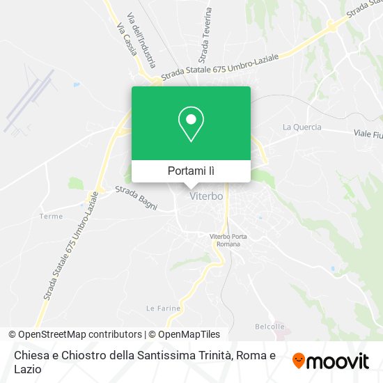 Mappa Chiesa e Chiostro della Santissima Trinità