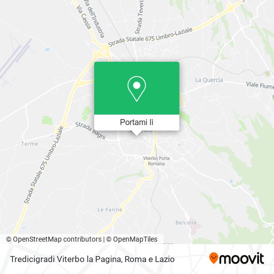 Mappa Tredicigradi Viterbo la Pagina