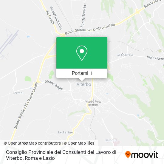 Mappa Consiglio Provinciale dei Consulenti del Lavoro di Viterbo