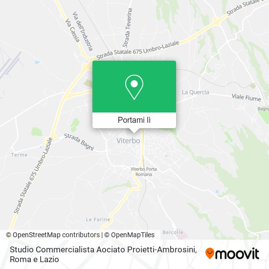 Mappa Studio Commercialista Aociato Proietti-Ambrosini
