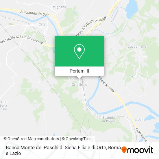 Mappa Banca Monte dei Paschi di Siena Filiale di Orte