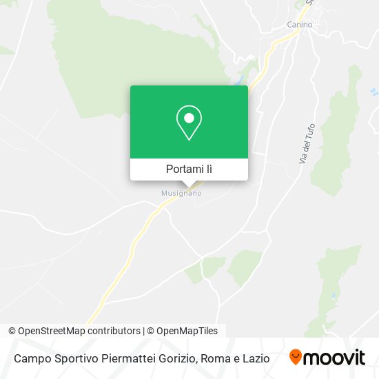Mappa Campo Sportivo Piermattei Gorizio