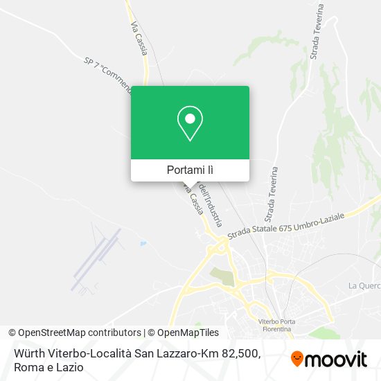 Mappa Würth Viterbo-Località San Lazzaro-Km 82,500