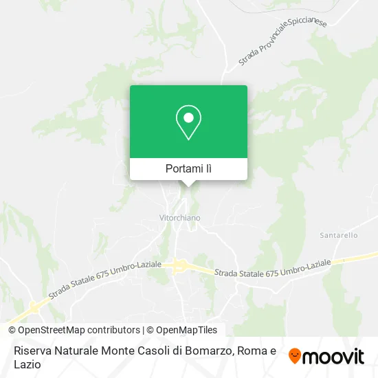 Mappa Riserva Naturale Monte Casoli di Bomarzo