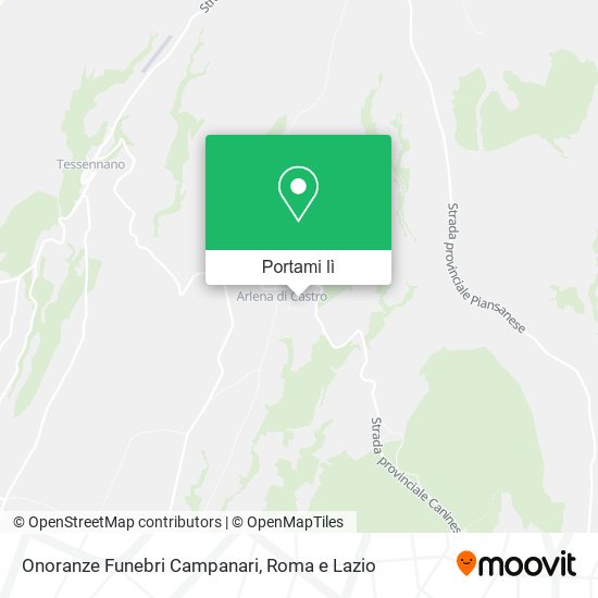 Mappa Onoranze Funebri Campanari